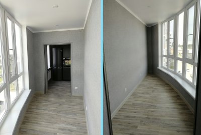 Two room flat with loggias, 11
